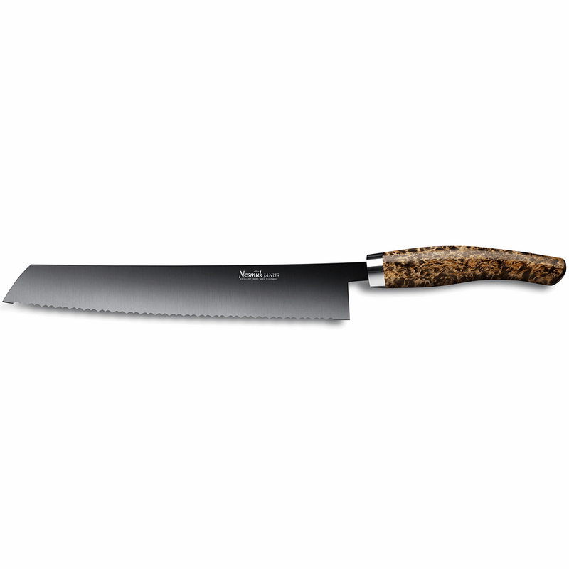 Nesmuk Janus bread knife Karelian curly birch