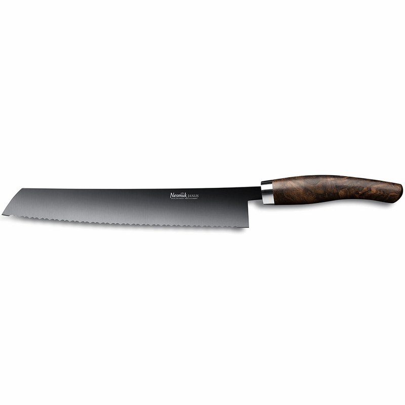 Nesmuk Janus bread knife walnut burl