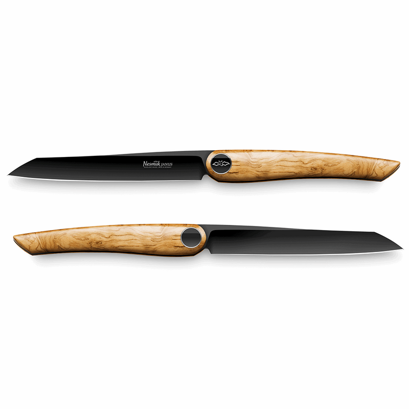 Nesmuk Janus steak knife olive wood