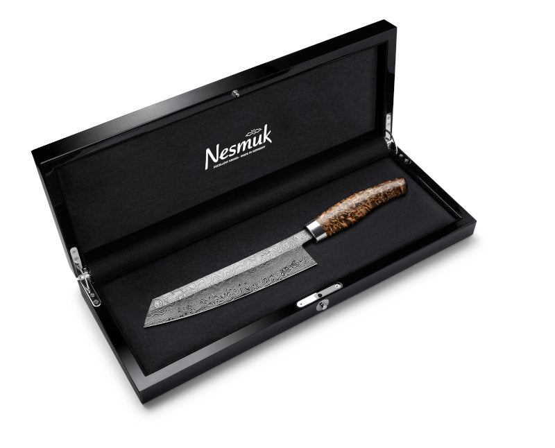 Nesmuk C100 chef's knife Karelian curly birch