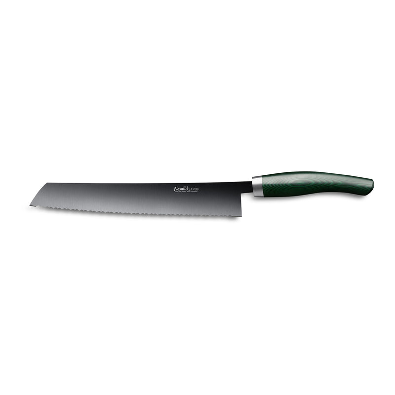 JANUS bread knife 270 Micarta Green